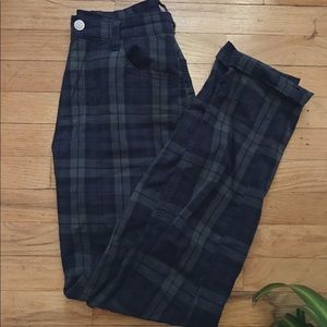 Super high waisted plaid pants